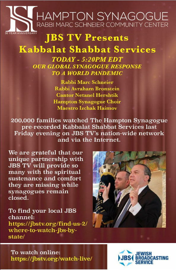 JBS Update - May 15 - The Hampton Synagogue